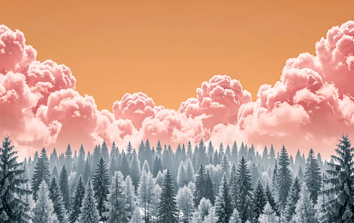 Sürreális tájkép a mentális nyugalom szimbolizálására