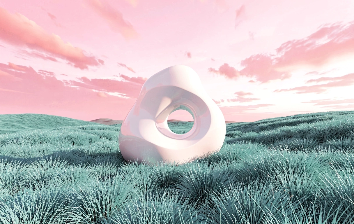 Surreal landscape representing visual clarity